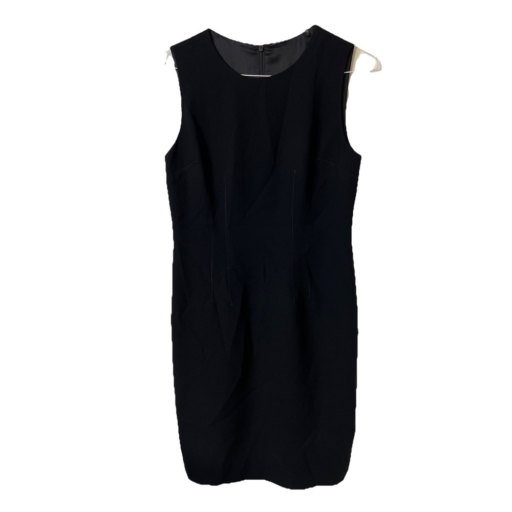 Elie Tahari Black Shift Dress Size 10 Zip Back